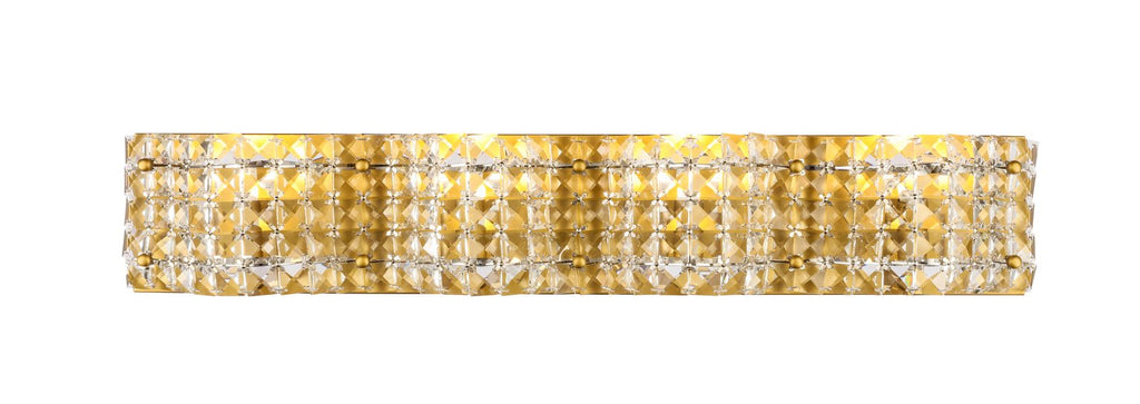 ZC121-LD7018BR - Living District: Ollie 4 light Brass and Clear Crystals wall sconce