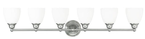 Livex Somerville 6 Light Brushed Nickel Bath Light - C185-13666-91