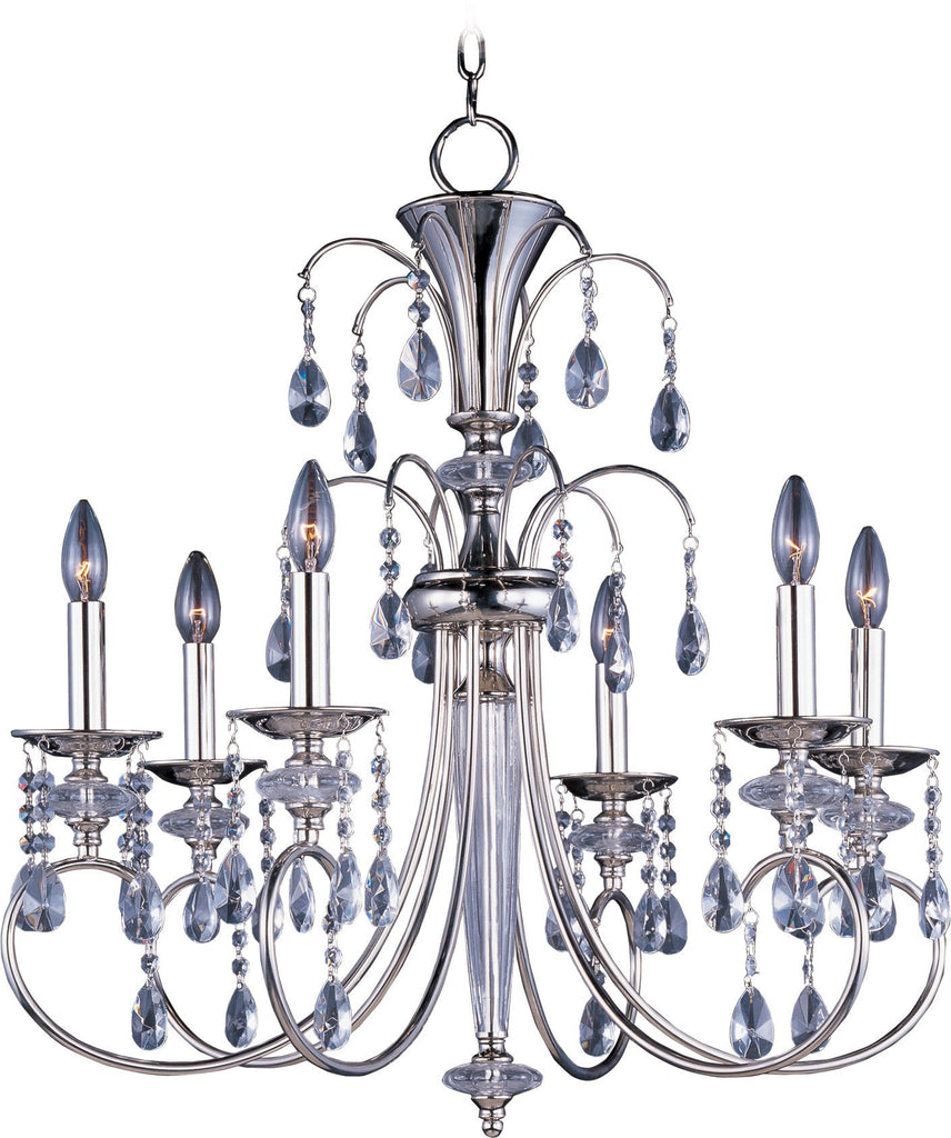 Montgomery 6-Light Chandelier Polished Nickel - C157-24306CLPN