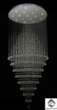 Swarovski Crystal Trimmed Chandelier Modern Contemporary Chandelier "Rain Drop" Chandeliers H 100" W 32" (Over 8Ft Tall) - G7-B35/6874/16Sw