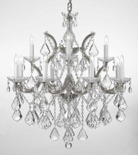 Maria Theresa Chandelier Lighting Trimmed With Spectra (Tm) Crystal - Reliable Crystal Quality By Swarovski - A500-Silver/B7/21532/12+1Sw