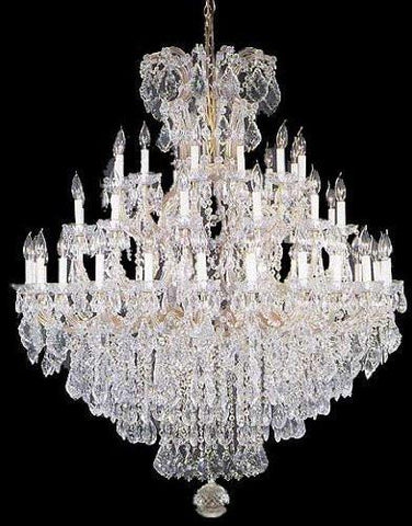 Swarovski Crystal Trimmed Chandelier Chandelier Crystal Chandeliers Lighting Crystal Dressed Swarovski Crystal 52X60 - A500-Gold/2756/36+1Sw