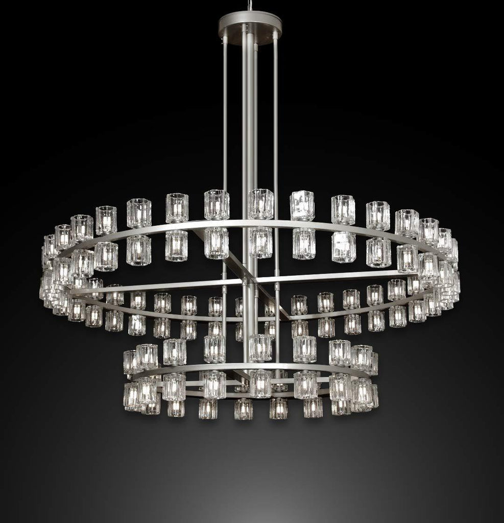 Archanne Round 2-Tier Chandelier Lighting 60" Great For The Family Room, Living Room, Entryway, Foyer, And More - A500-CS/4511/108