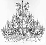Chandelier Crystal Chandeliers Lighting Trimmed With Spectratm Crystal - Reliable Crystal Quality By Swarovski 52X46 - Gb104-Silver75636+1Sw
