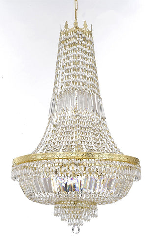 French Empire Crystal Chandelier Lighting - Great for the Dining Room, Foyer, Entry Way, Living Room H50" X W30" - A500-B8/CG/870/14LARGE