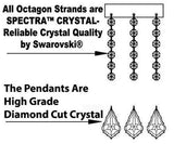 Swarovski Crystal Trimmed Chandelier Silver Empire Crystal Chandelier Foyer / Entryway Lighting H72" W42" - A500-CS/5414/36 SW